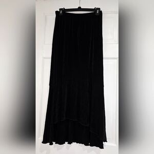 Chico's Black High-Low A-Line Maxi Skirt